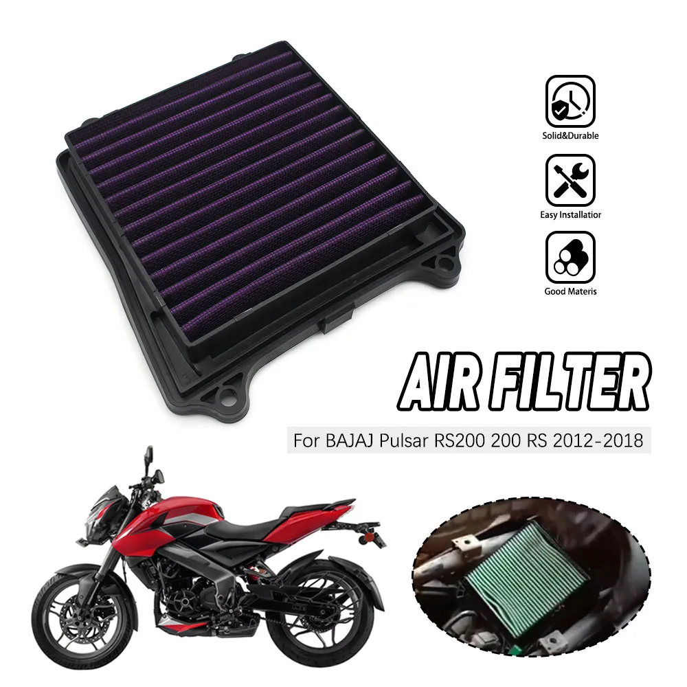 

Motorcycle Air Filter Intake Cleaner Engine Maintenance Parts For Bajaj Pulsar RS 200 2012-2018