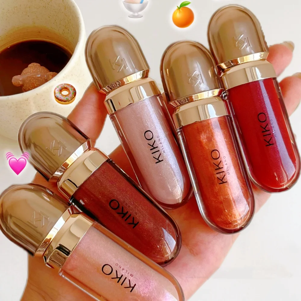 KIKO Milano Long Lasting Oil Control Weightless Wet Dry Powder 3D Hydra Glossy Shine Lip Gloss KIKO Eyeshadow Beauty Makeup Gift