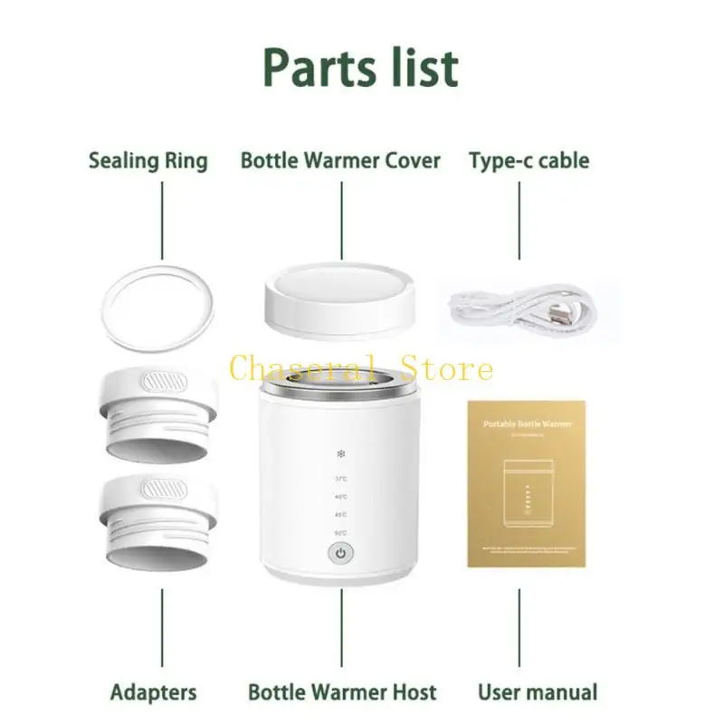 

E7CE Lightweight Bottle Warmer Portable & Versatile Milk Warmer for Traveling Parents