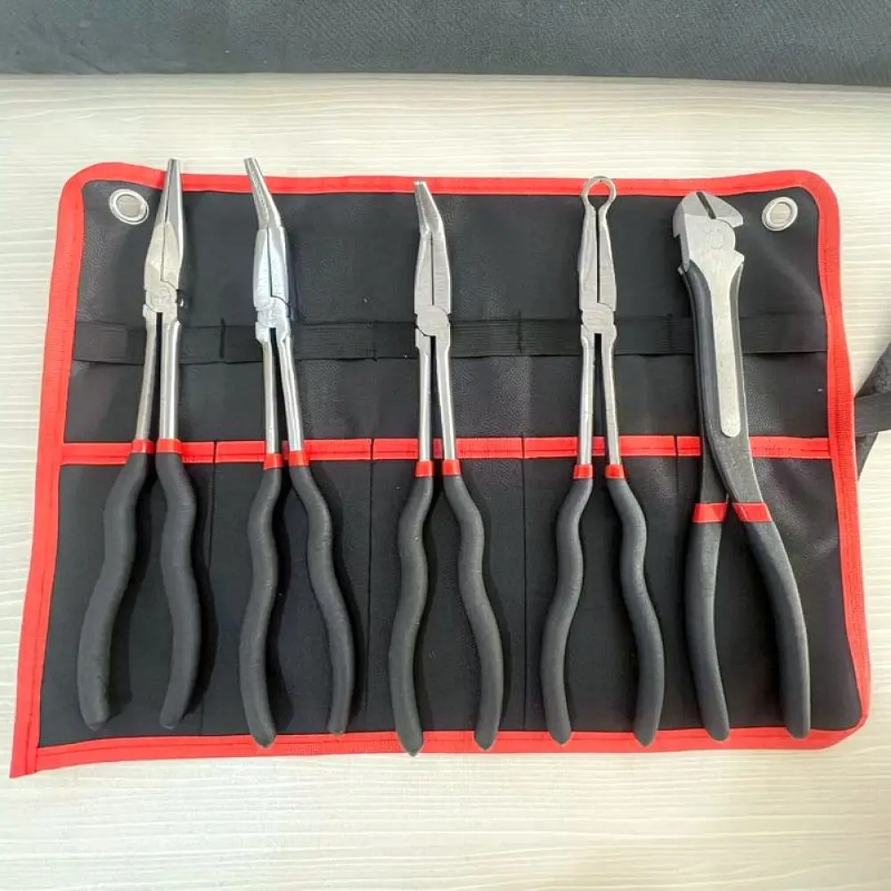 Extra Long Reach Pliers Set 11 Inch High Carbon Steel Needle Nose Precision Tool For Narrow Space Mechanical Repair
