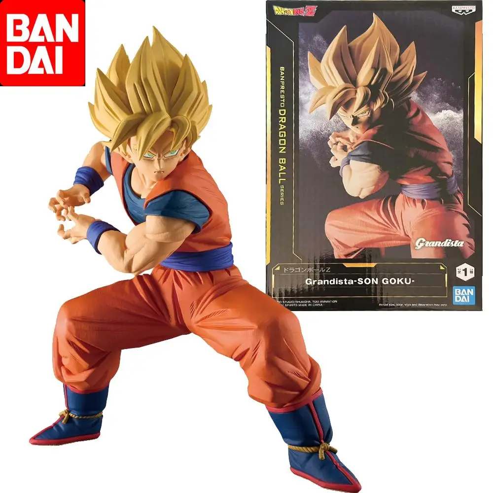 

Bandai Original Dragon Ball Z Grandista Son Goku Anime Action Figure Toys for Boys Girls Kids Children Birthday Gifts Model