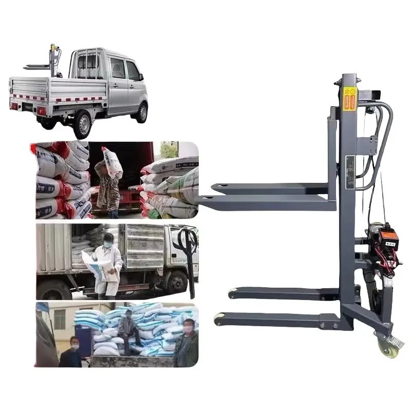 

Portable Electric Forklift Stacker 300kg Load Capacity & 1.3 1.6m Lifting Height for Stage Light Sound Box 220V Plug-In