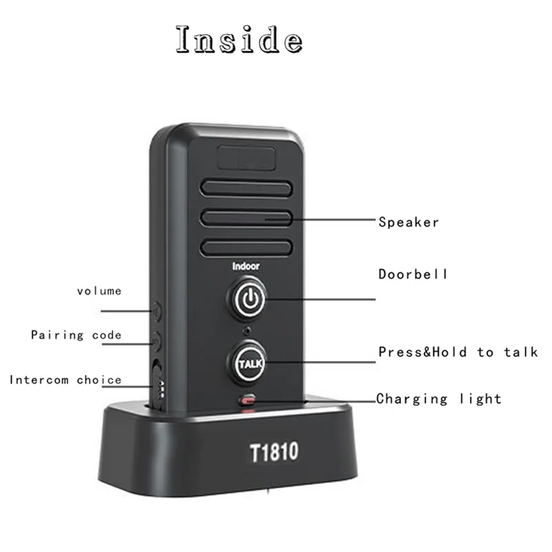 كامل أطول المدى اليد الحرة اتجاهين جرس الباب اللاسلكي مقاوم للماء المنزل إنترفون مصنع مكتب نظام اتصال داخلي الولايات المتحدة التوصيل