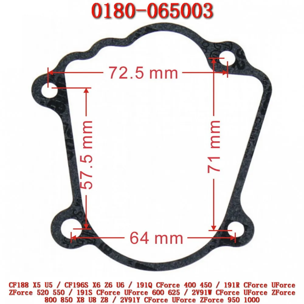 Junta do motor Setor Caixa de engrenagens, Moto Parte, CFMoto 0180-065003 ATV UTV SSV Acessórios, 191S 196S 600cc ZF UF CF Moto Parte