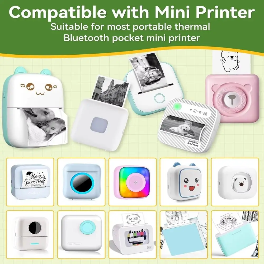 HD Color Thermal Printer Papers Glossy Vibrant Colors Holographic Thermal Paper Long-Lasting Colors Premium Smooth Finish