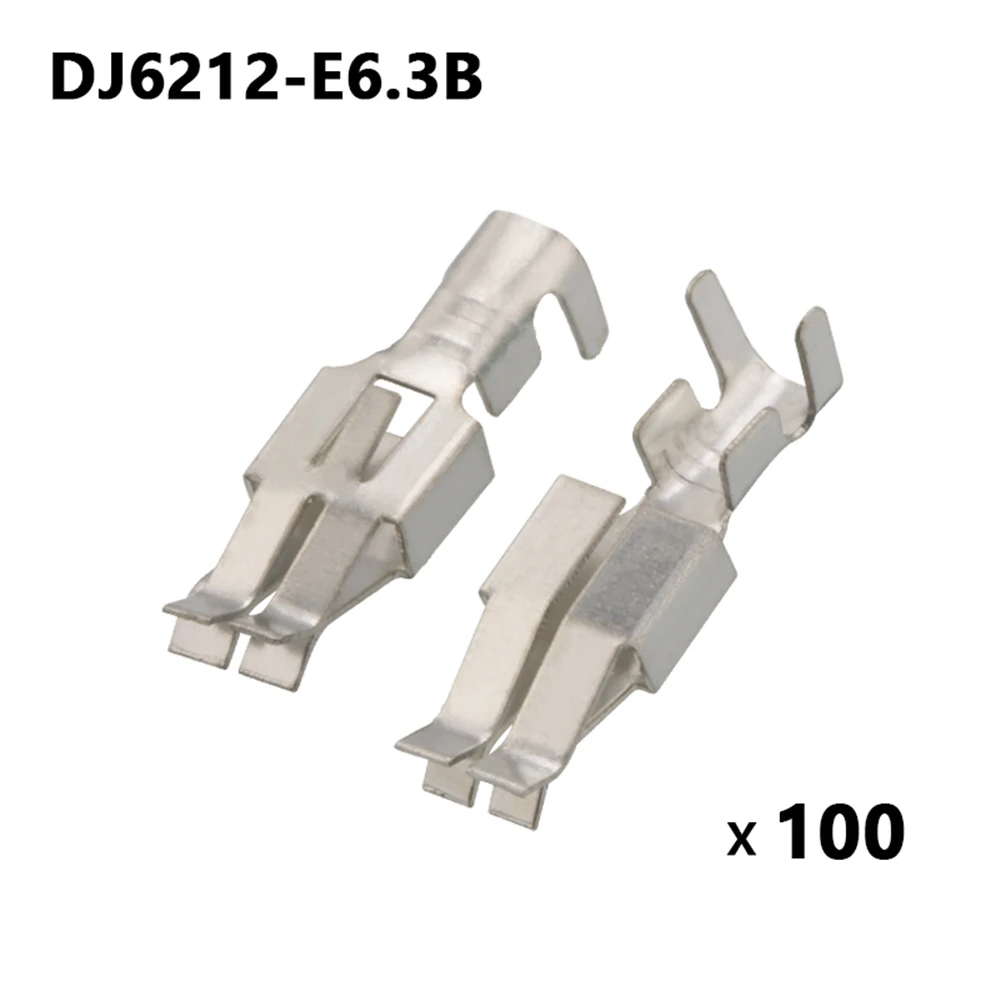 

100 PCS 6.3 series automotive connector connector wiring copper terminal tinned DJ6212-E6.3A/B socket plug