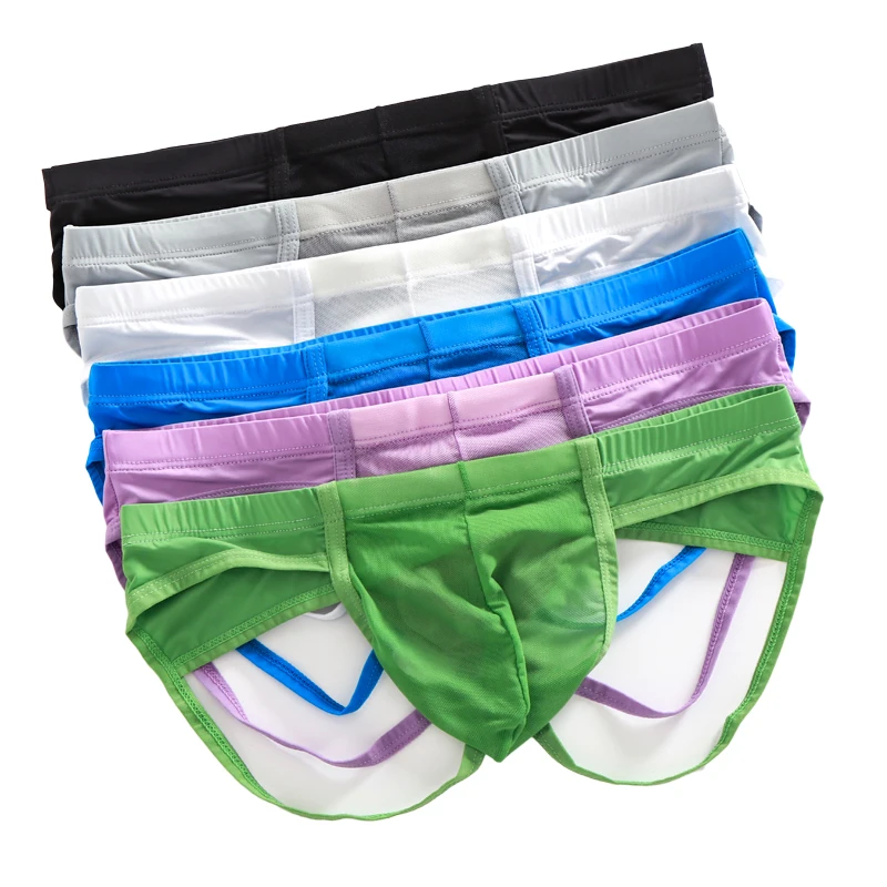 

3PCS Men Thong Sexy Underwear Transparent Mesh Thongs Sexy Erotic Double Strings Sissy G strings Low Waist Underwear