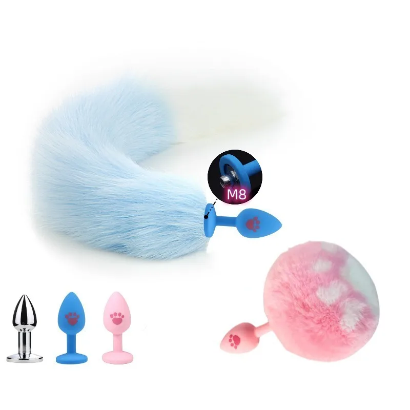 Sexy Cute Fox Rabbit Tail Anal Sex Toys with Separable Silicone Butt Plug for  Men Women Cosplay Anal Trainer Exotic Products