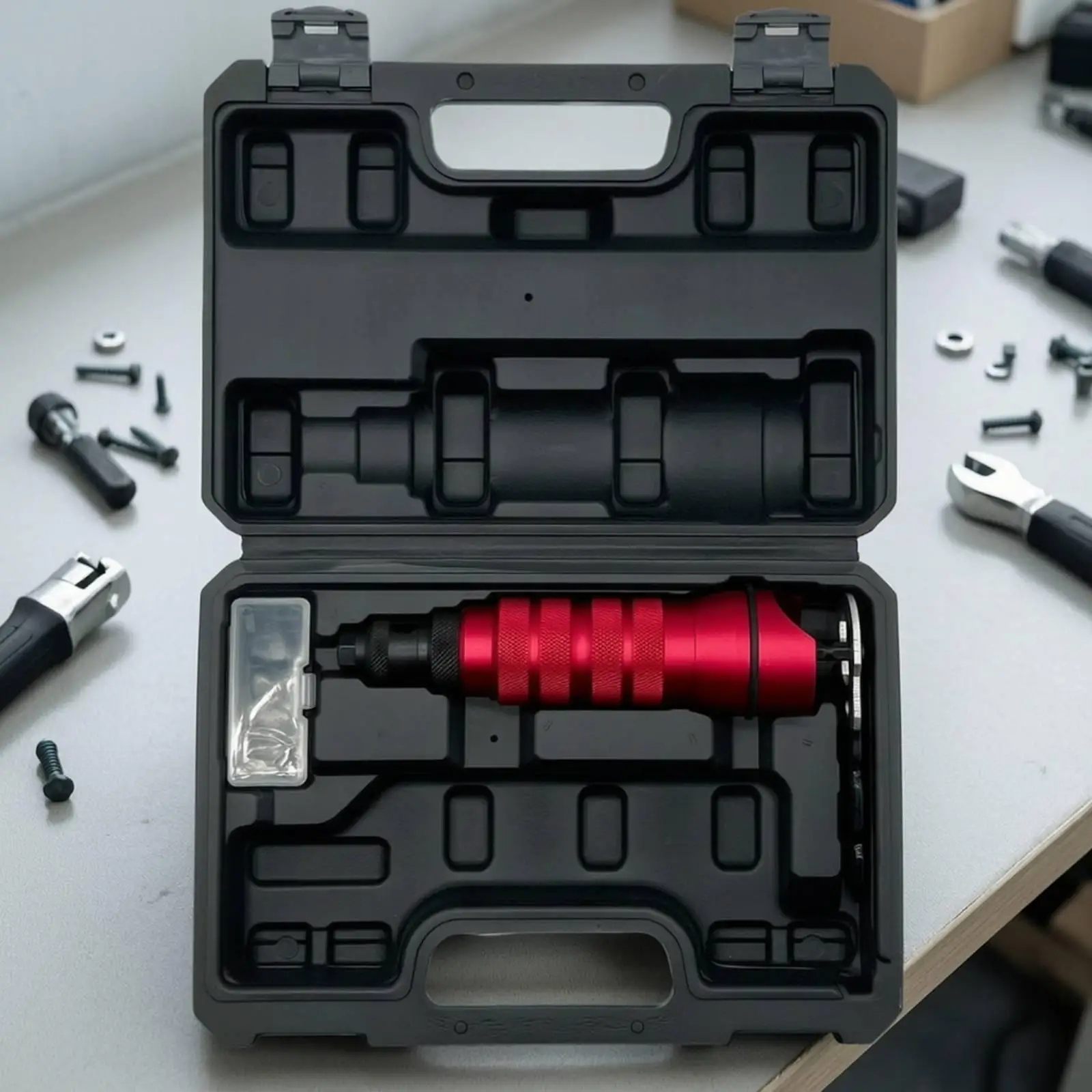 Rivet Nut Adapter with Carrying Container Anodized for Workshop, Garage