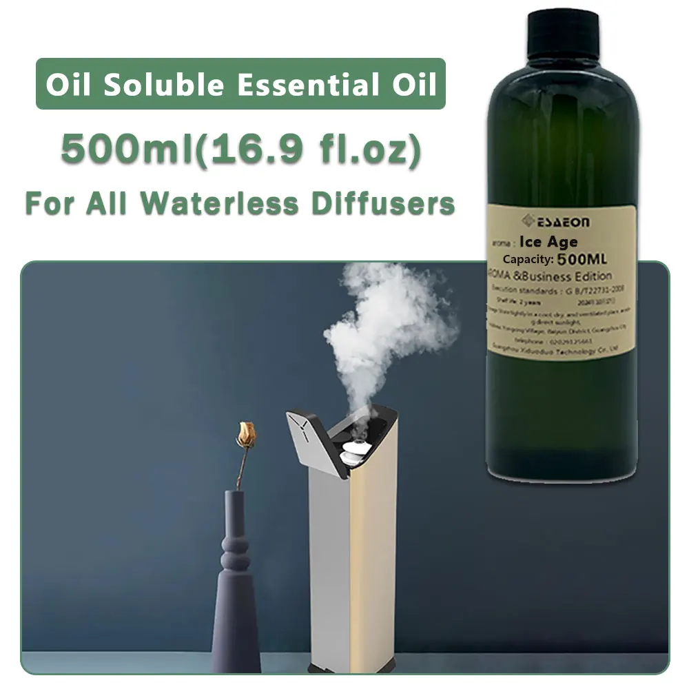 ESAEON Aroma Machine Supplement Oils - Essential Oil For All Waterless Aromatherapy Machines, Ice Age Hilton - 500ML(16.9 fl.oz)