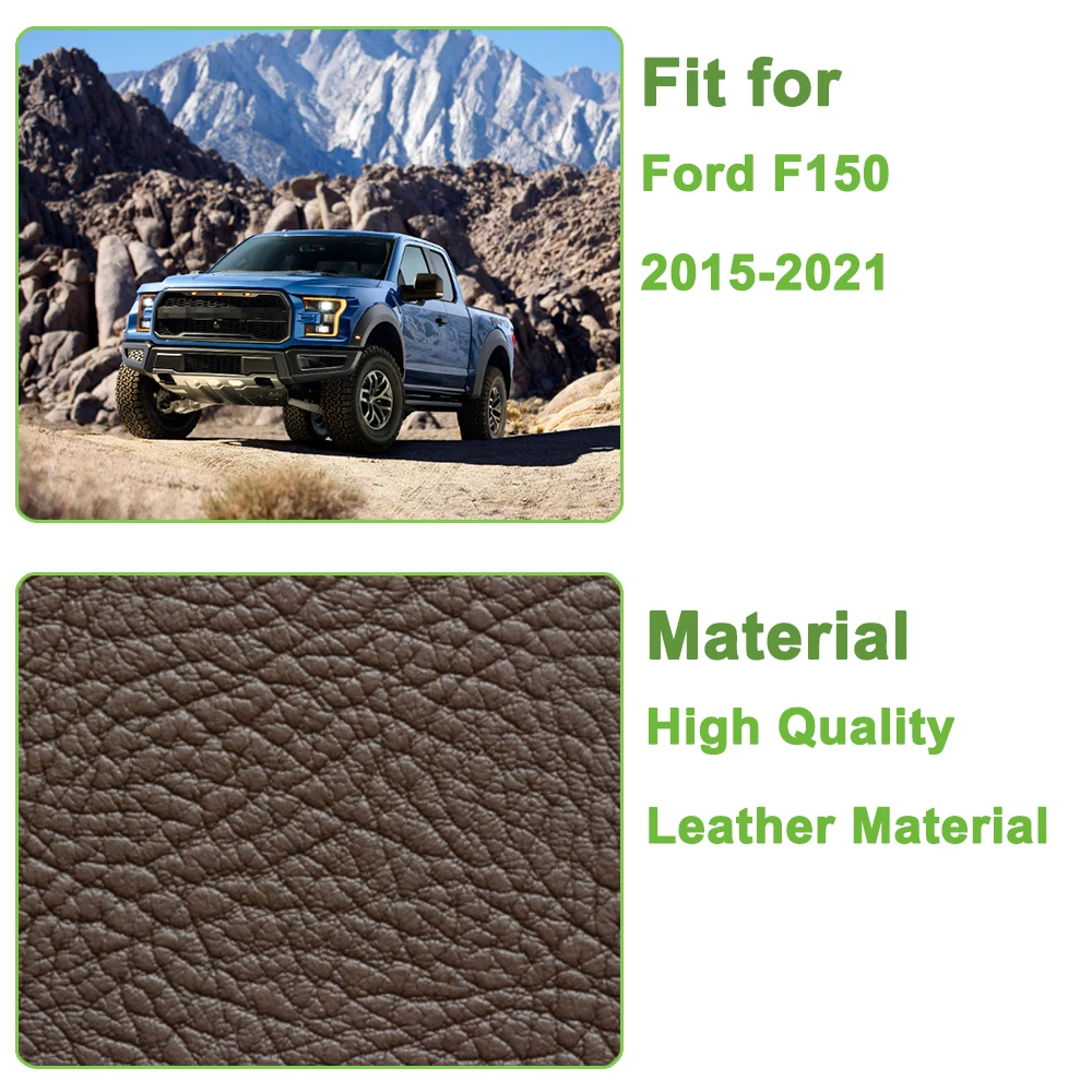 مسند ذراع السيارة غطاء صندوق حامي الذراع الراحة وسادة حصيرة لفورد F150 f-150 2015 2016 2017 2018 2019 2020 2021 الملحقات الداخلية #3
