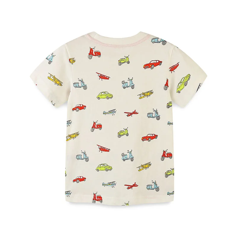 Little maven 2024 Korean Baby Boys Blouses T-shirt New Cartoon Vehicles Cotton Tops Chidlren Casual Kids Clothes Tops 2-7 Years