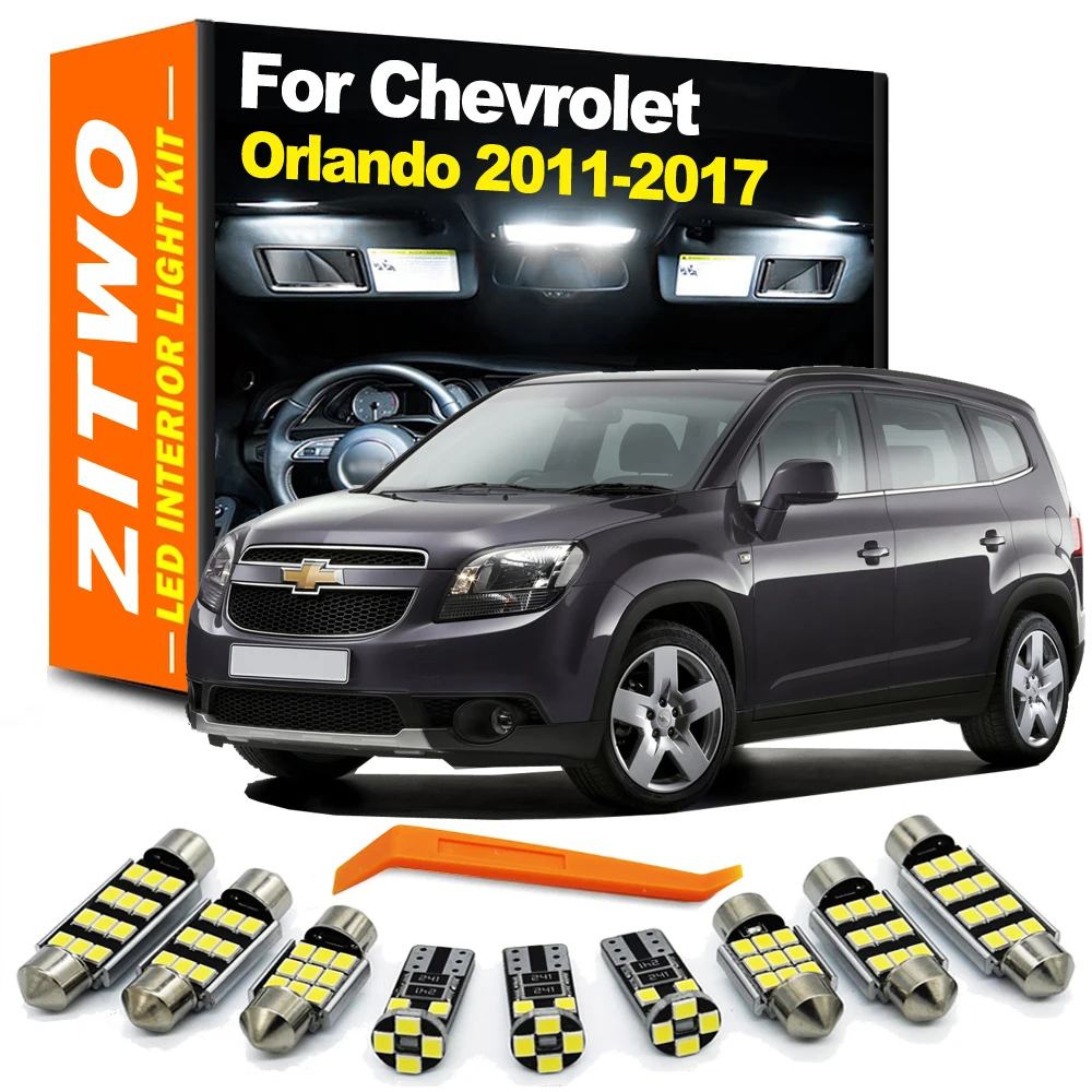 ZITWO 13Pcs Canbus No Error For Chevrolet Chevy Orlando 2011 2012 2013 2014 2015 2016 2017 LED Interior Light Trunk Lamp Kit