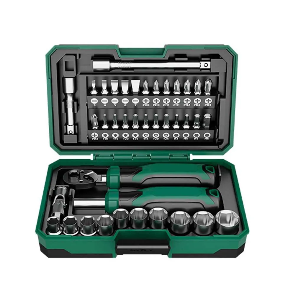 40Pcs/set Ratchet Wrench Screwdriver Household Repair Tool Screw Driver Bit Magnetic 150x95x45mm Hand Power Tool Accessories