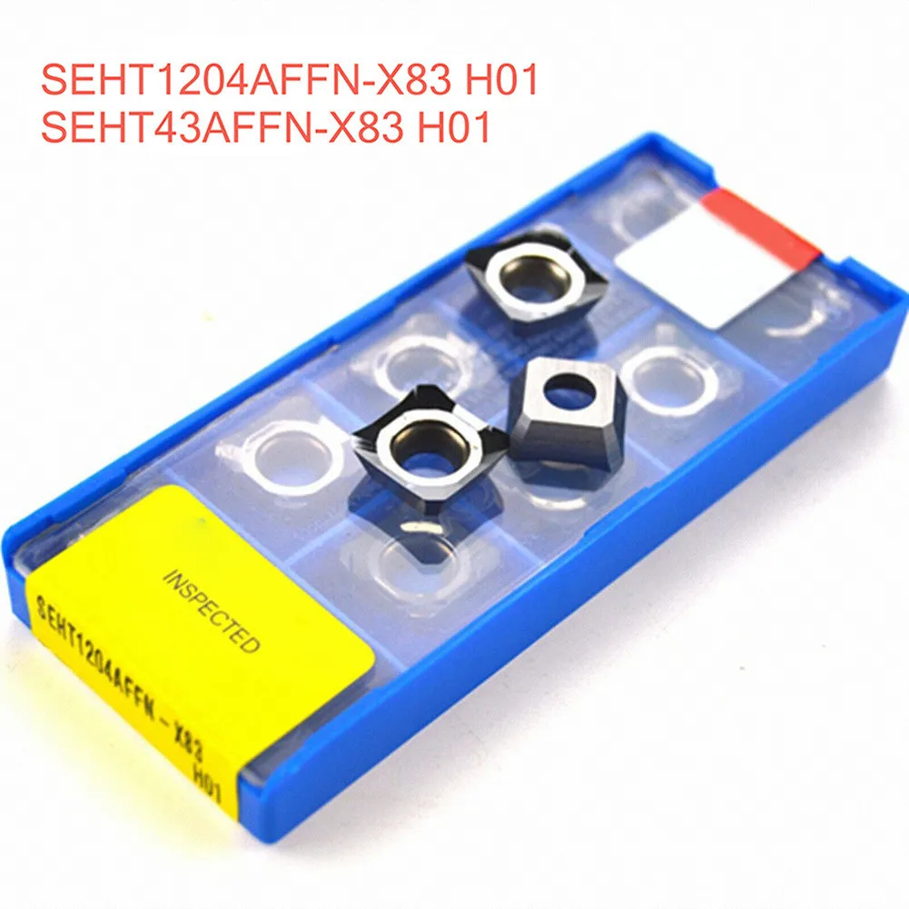 터닝 공구 초경 인서트 SEHT1204AFFN-X83 SEKT1204 SEET 45 °   반연마용 초경합금 10개