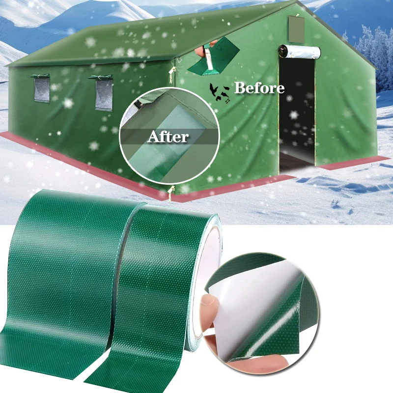 5/8cmx5M Green Tent Repair Tape Universal Waterproof  Sunproof and Awning Cloth Repair Tape For Outdoor Camping Tent Accessories