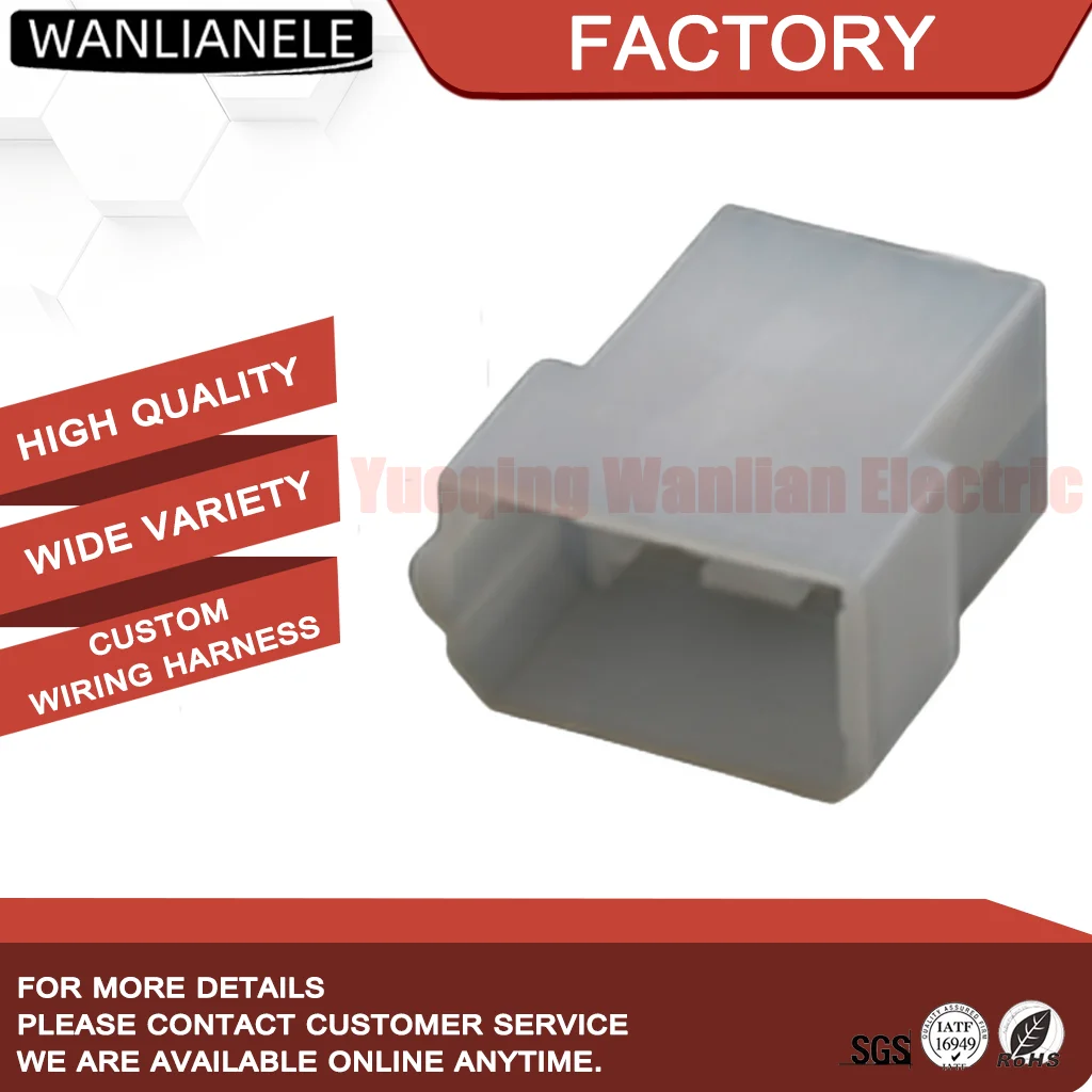 50 Sets 180901 4Pin 6.35mm Pitch Automotive Connector Female Housing FASTIN-FASTON 250 Series Car Plug