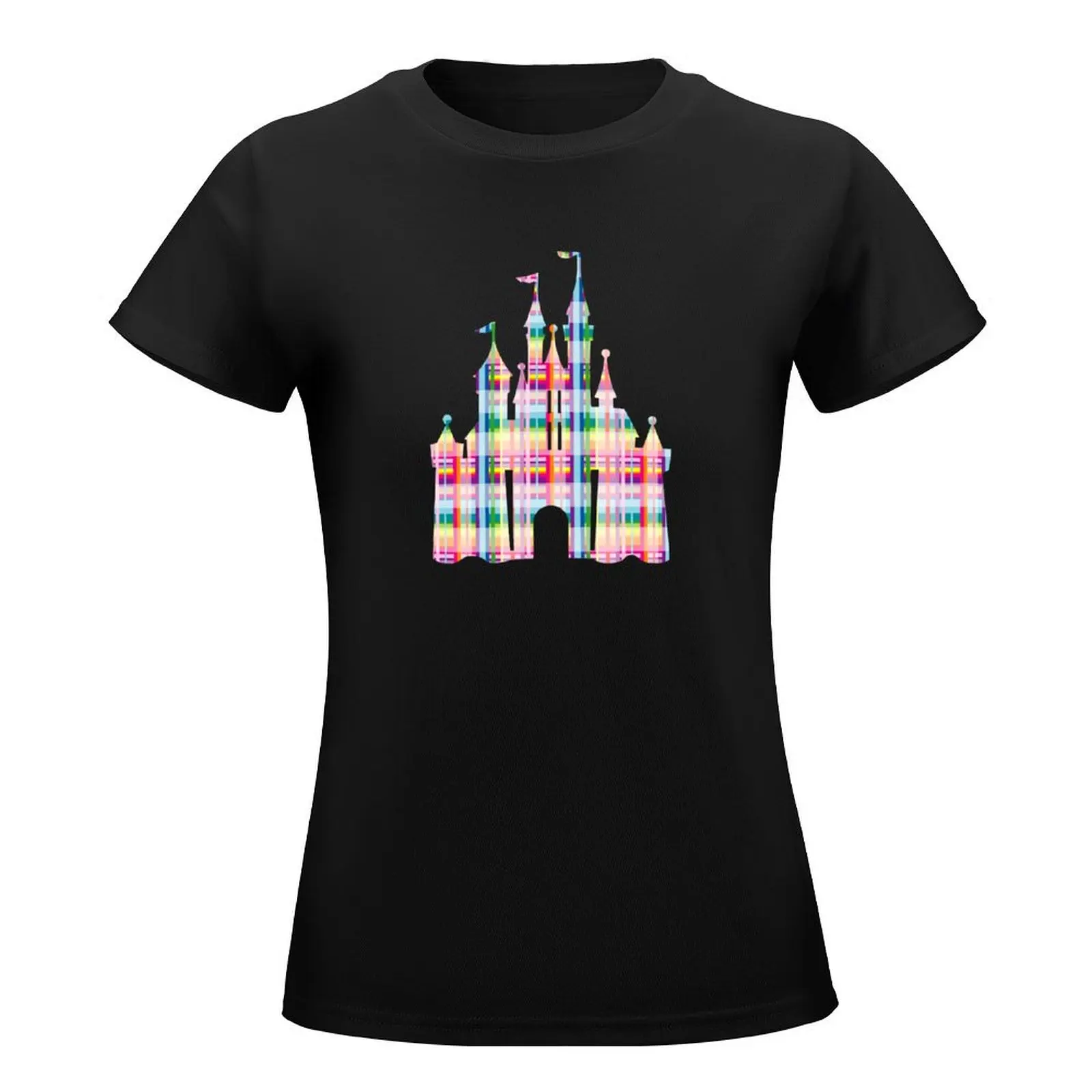 Colorful castle my happy place T-Shirt lady clothes quick drying Summer Women's clothing