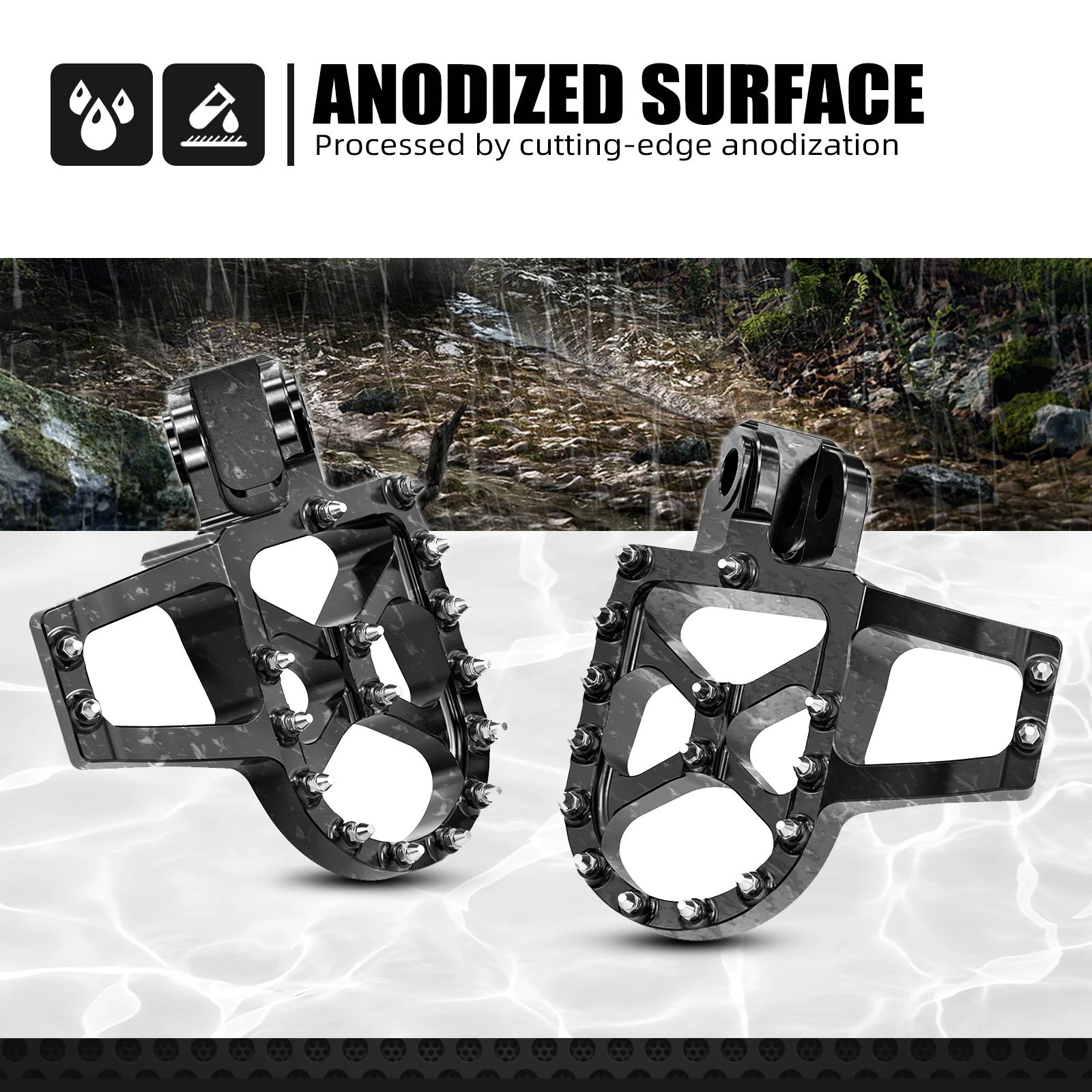 NICECNC لـ Husqvarna TE 300 TE 250 FE 250 FE 350 FE 450 501 2014-2016 TC125 FC 250 FC 450 2014-2015 موسع أوتاد القدم مسند القدمين