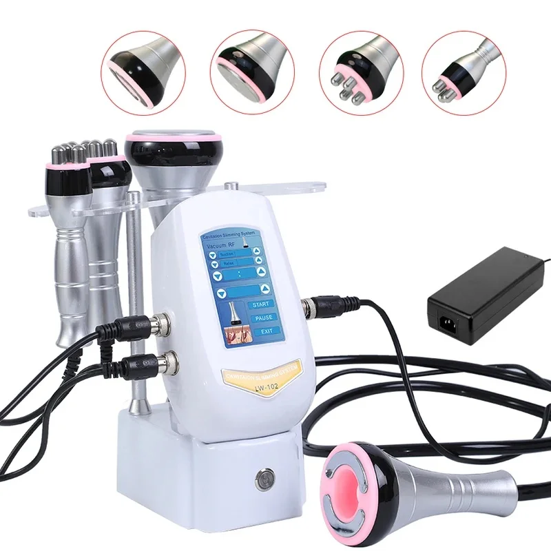 40K 4-in-1 Ultrasonic RF Cavitation Machine Body Shaping Weight Loss Multipolar Slimming Facial Skin Tightening Lifting Device