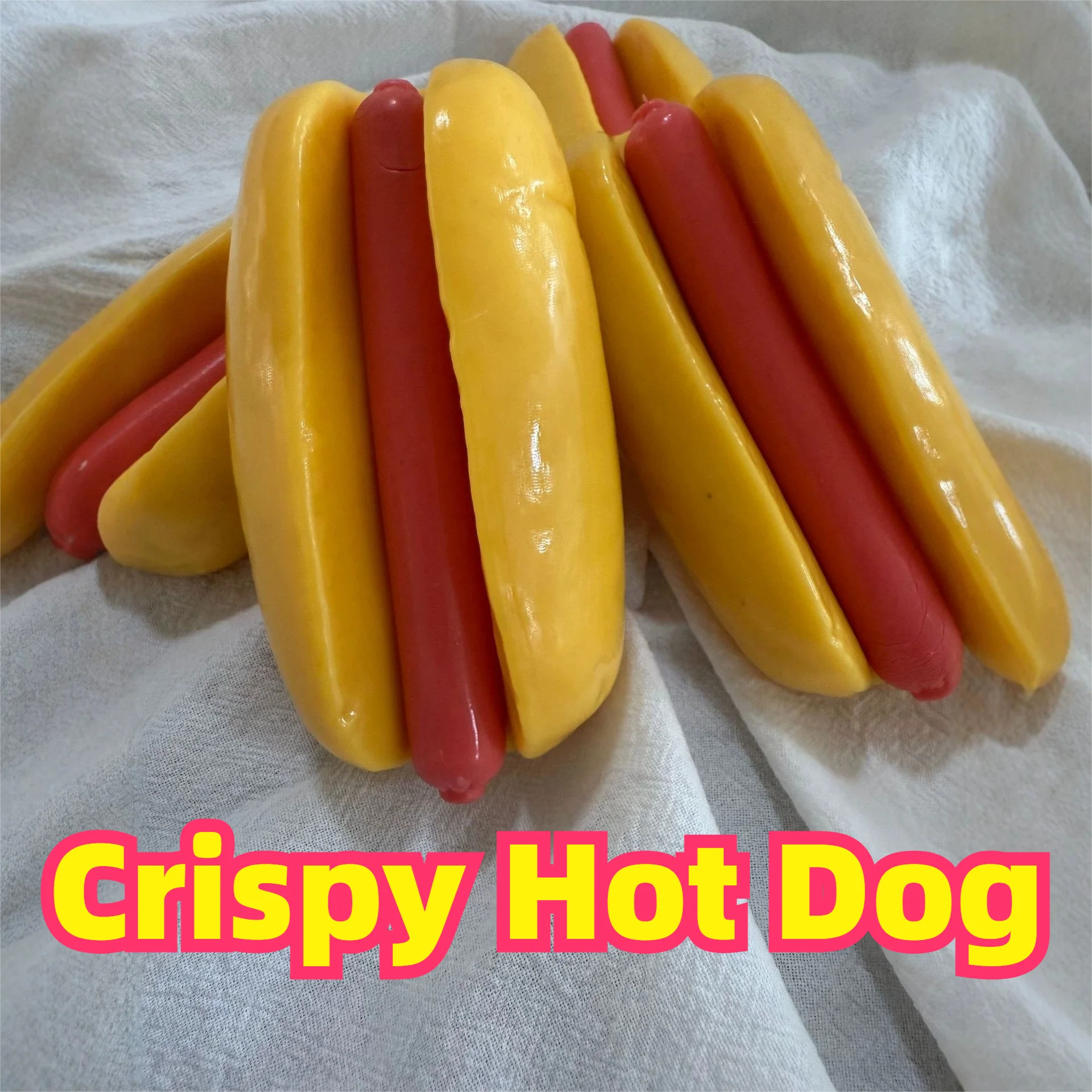 Simulation Crispy Hot Dog Bread Squishy Handmade Ball Squishy Fidget Ball  ASMR Sensory Stress Relief Gifts for Adults