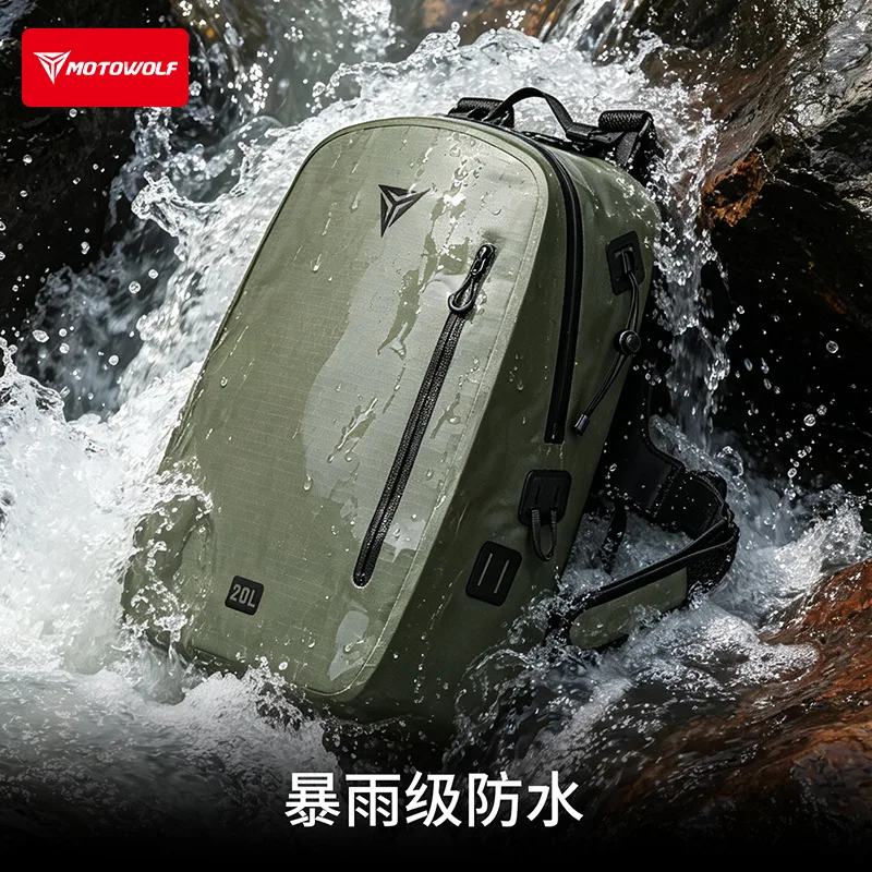Wholesale Waterproof Motorcycle Backpack Large Capacity Motorbike Riding Travel Commuter Daypack for Men Outdoor Gear