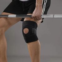 1 Pair 4 Spring-loaded Sports Kneepad Adjustable Breathable Leg Brace Protector Elastic Pressurized Fitness Knee Pads