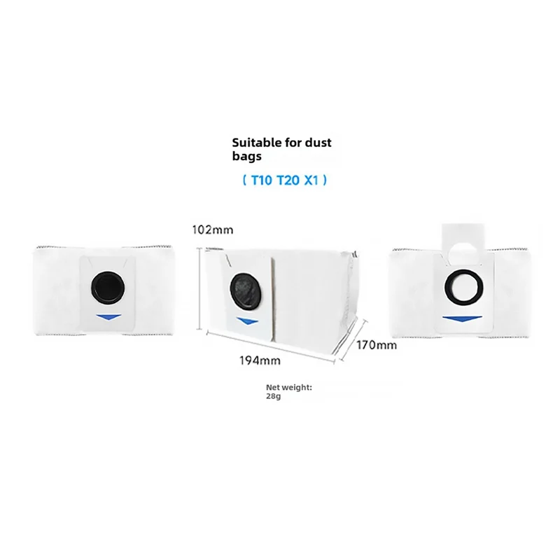 ABLL-vervangende onderdelen accessoireset voor Ecovacs Deebot T10, T20, X1 Omni/X1 Turbo /X1 Plus stofzakken dweildoeken