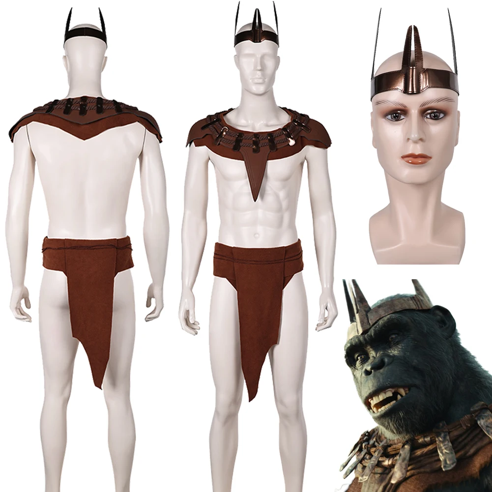 Proximus Caesar Cosplay Crown Suits 2024 Movie Apes Planet Costume Disguise Adult Men Roleplay Fantasia Male Outfits