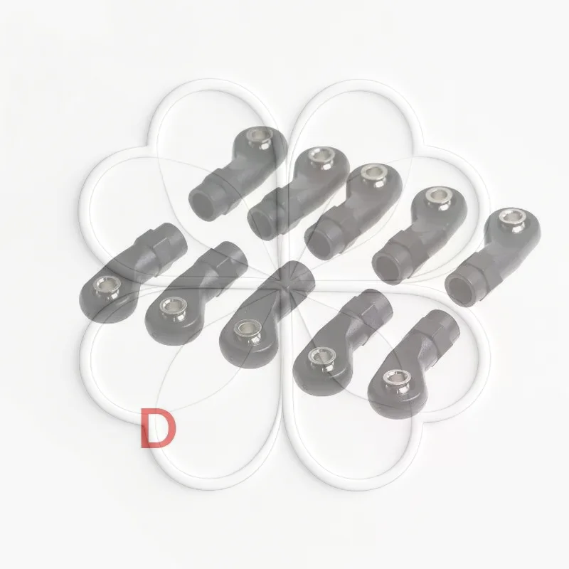10Pcs M3 M4 Plastic Rod Ends Straight & Angled with 7mm Pivot Ball for RC Car Drone Model Repair