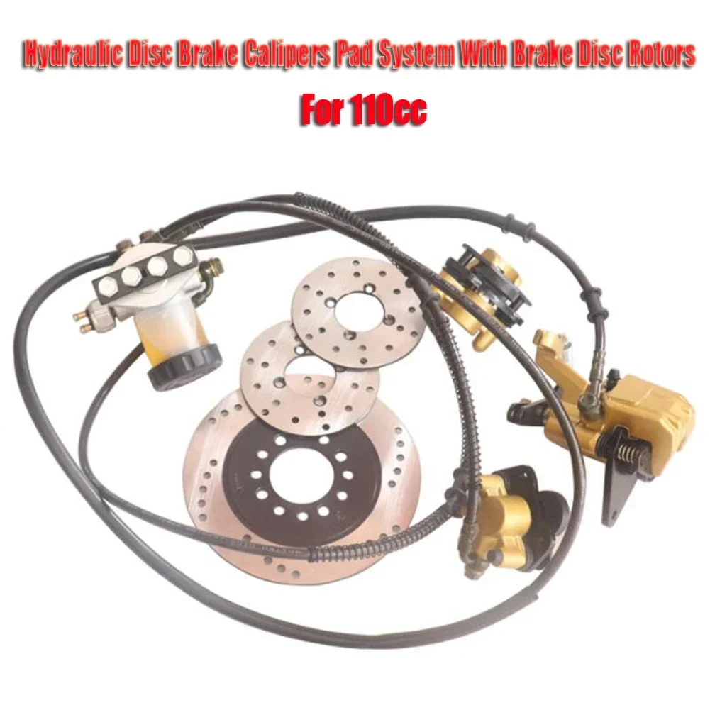 

Hydraulic Rear Brake Calipers Pad Assembly System & Brake Disc For Go Kart Part 150cc 250cc ATV Quad Dirt Bike Dune Buggy