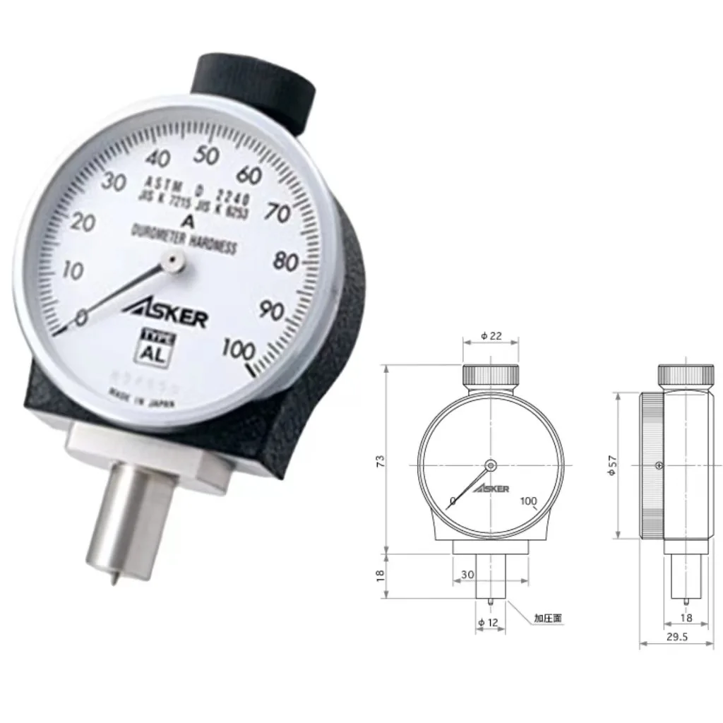 ASKER Determination 20-90 Degree General Rubber Hardness Tester Type AL