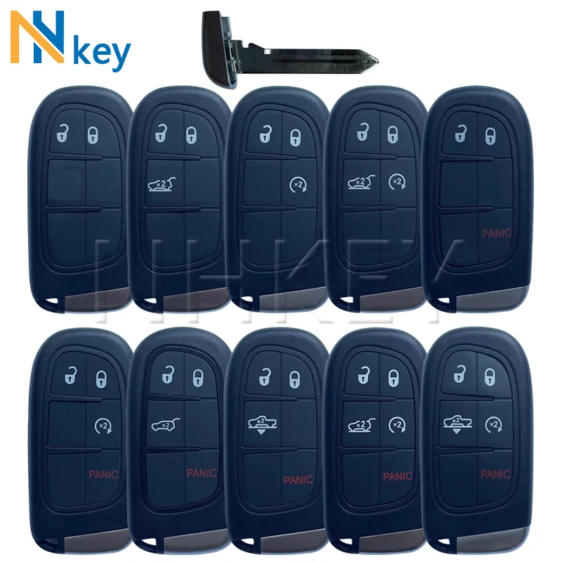 

NHKEY 2/3/4/5BTN Remote Car Key Shell For Jeep Grand Cherokee Chrysler 300C Dodge Ram 1500 Journey Dart Challenger Durango