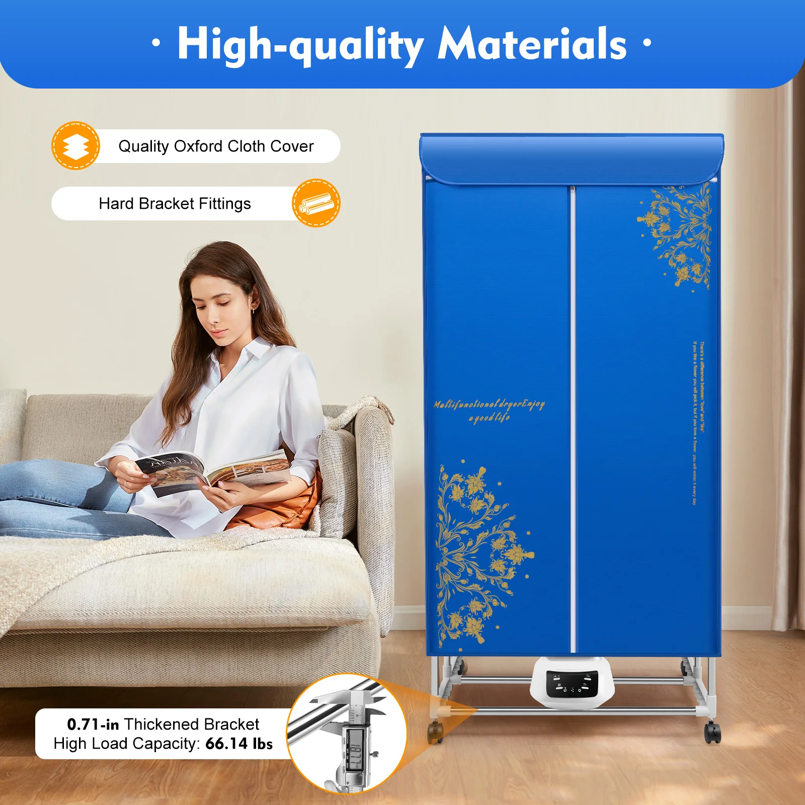 Clothes Dryer Portable Travel Dryer Machine, Portable Dryer for Apartments, New Generation Electric Clothes Drying EU