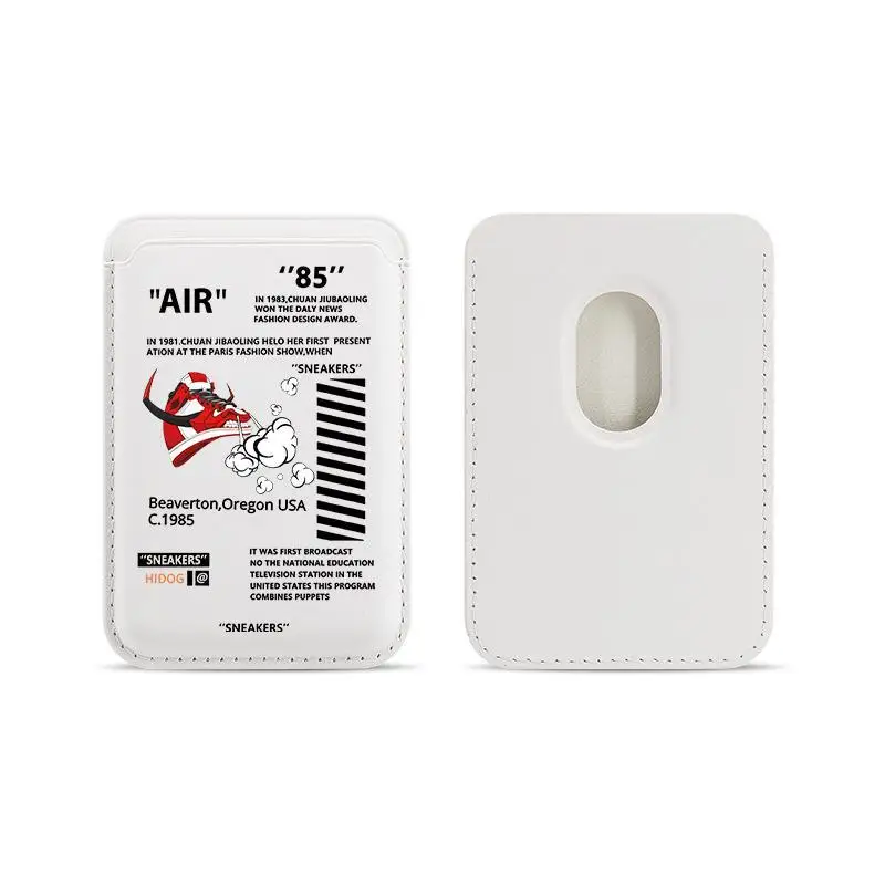Upgrade Magnetic Sneakers PU Leather Wallet Case For MagSafe iPhone13 14 12 15 16 AIR  White Label Card Bag Holder Back Cover