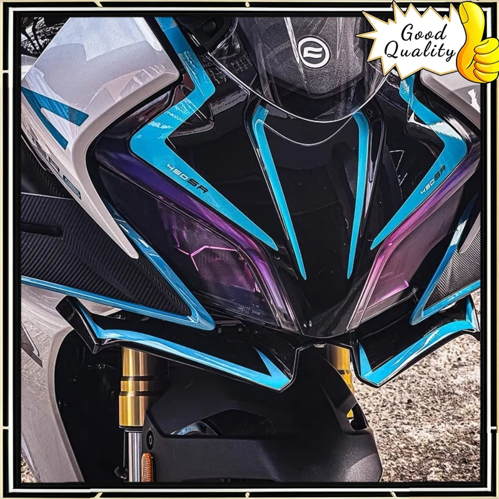 

Good Quality For CFMOTO 450SR motorcycle front lip carbon fiber exterior ABS air deflector aerodynamic stability enhancement
