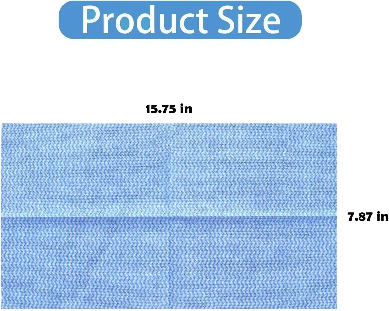 Disposable Cleaning Cloths Multi-Purpose Heavy Duty Disposable Dish Cloth Dish Rags for Kitchen, 7.87 x 15.75 inches -100 Counts/Pack,Blue