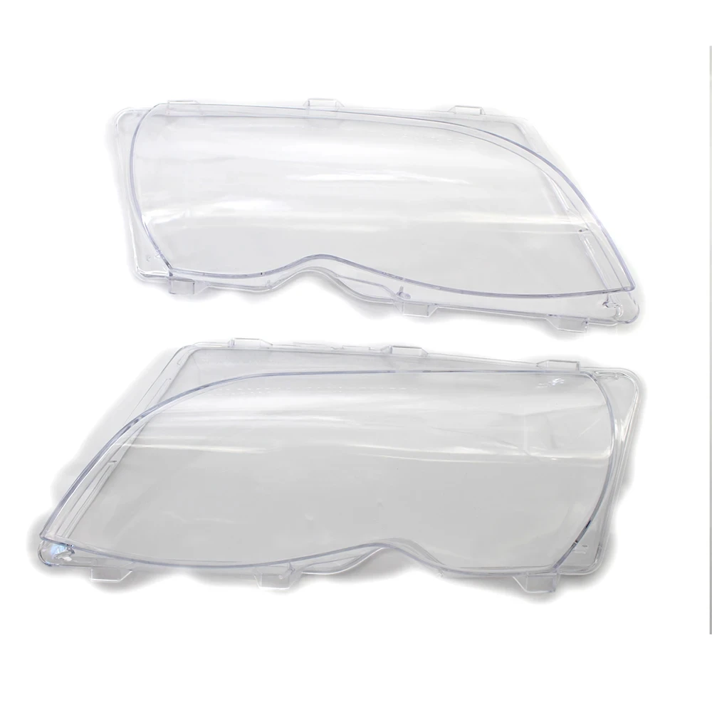 Car Headlight Light Lens Covers For BMW E46 3Series 4 Door 1998 1999 2000 2001 Lampshade Bright Shell Head Lamp Lens Covers