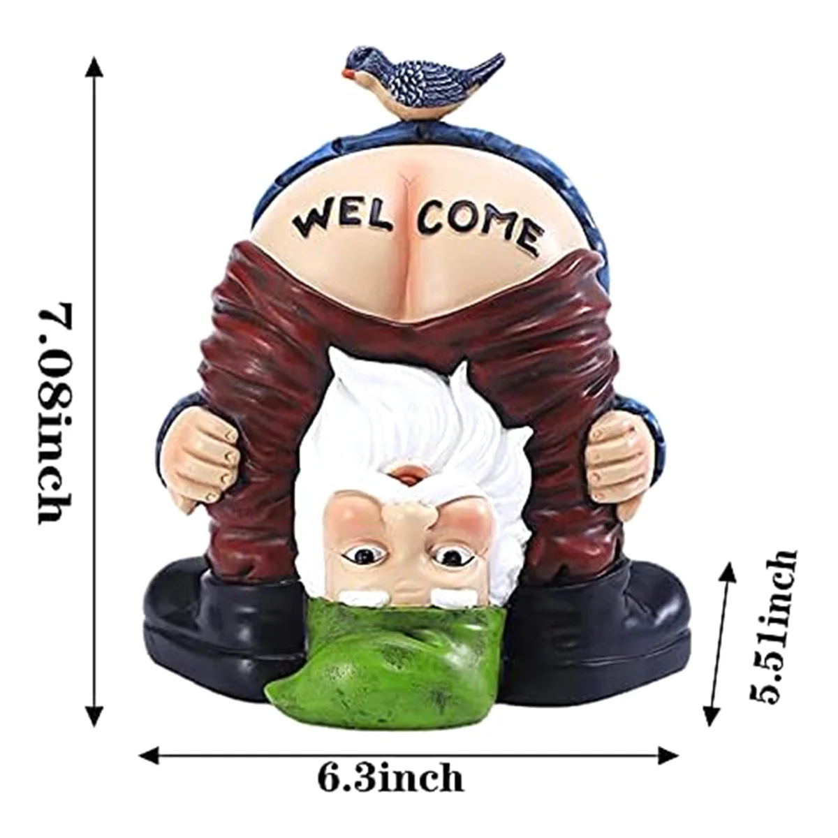 Halloween Gnome Statue - Resin Funny Welcome Figurines for Outdoor Patio,Yard Art Decoration Winter Christmas Gifts