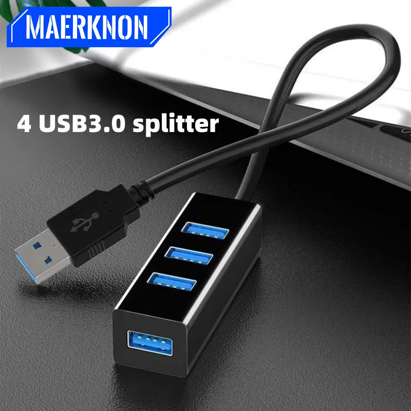 Extensions de concentrateur USB C haute vitesse, 4 ports, USB 3.0, adaptateur multi-séparateur, OTG pour PC, ordinateur portable, Windows, Vista, accessoires informatiques