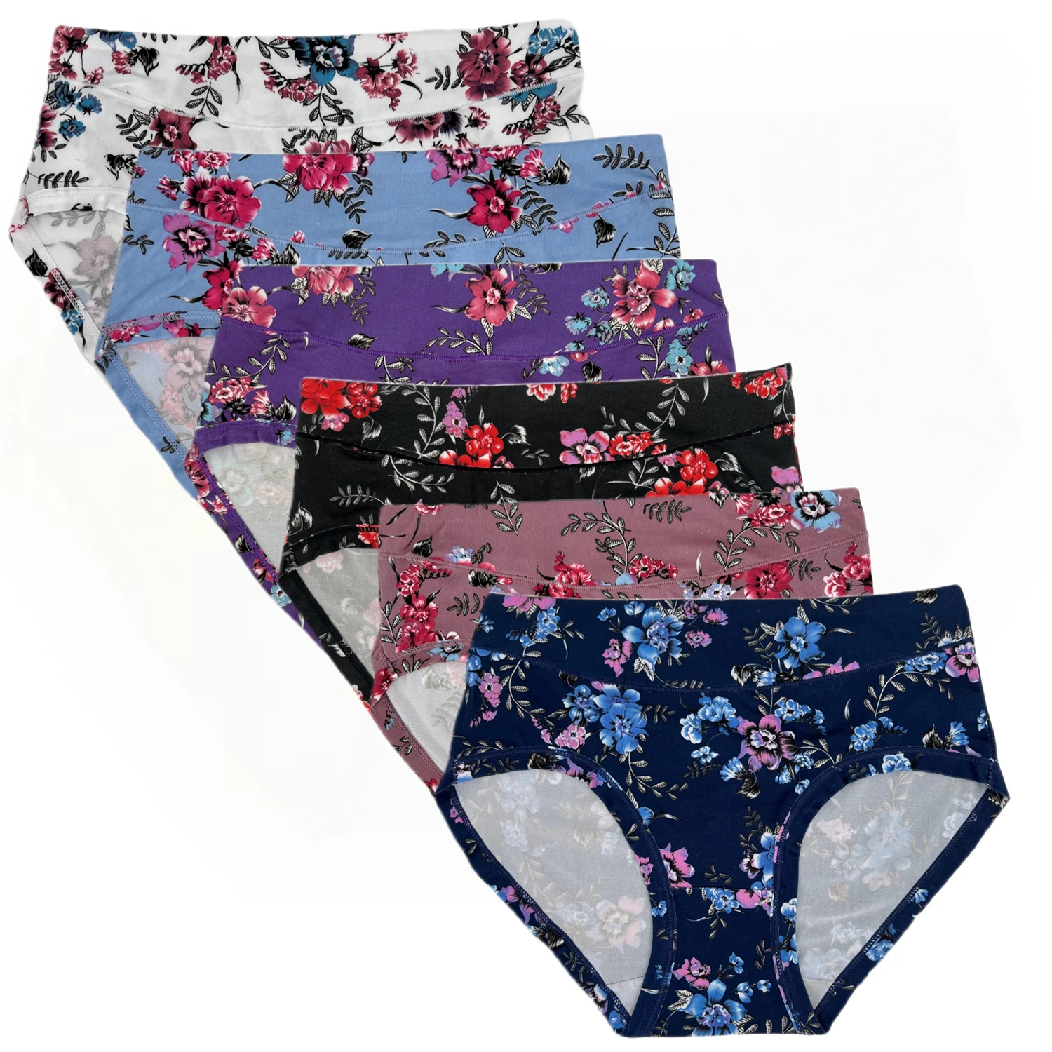 Bloemenprint Ondergoed Damesslipjes Grote maten Damesslips Mid-taille Damesonderbroeken Modale panty Vrouw Bloem Panti