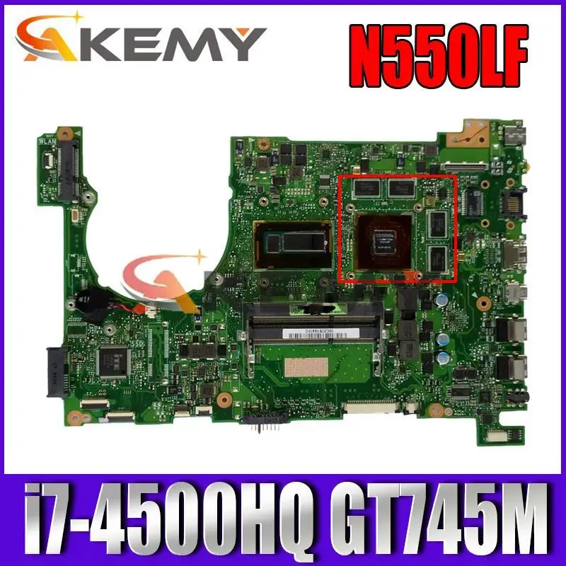

For ASUS Q550LF N550L Q550L N550LK N550LV N550LFR N551LF N550LD N550JX Motherboard N550LF I5 I7 100% Working Mainboard