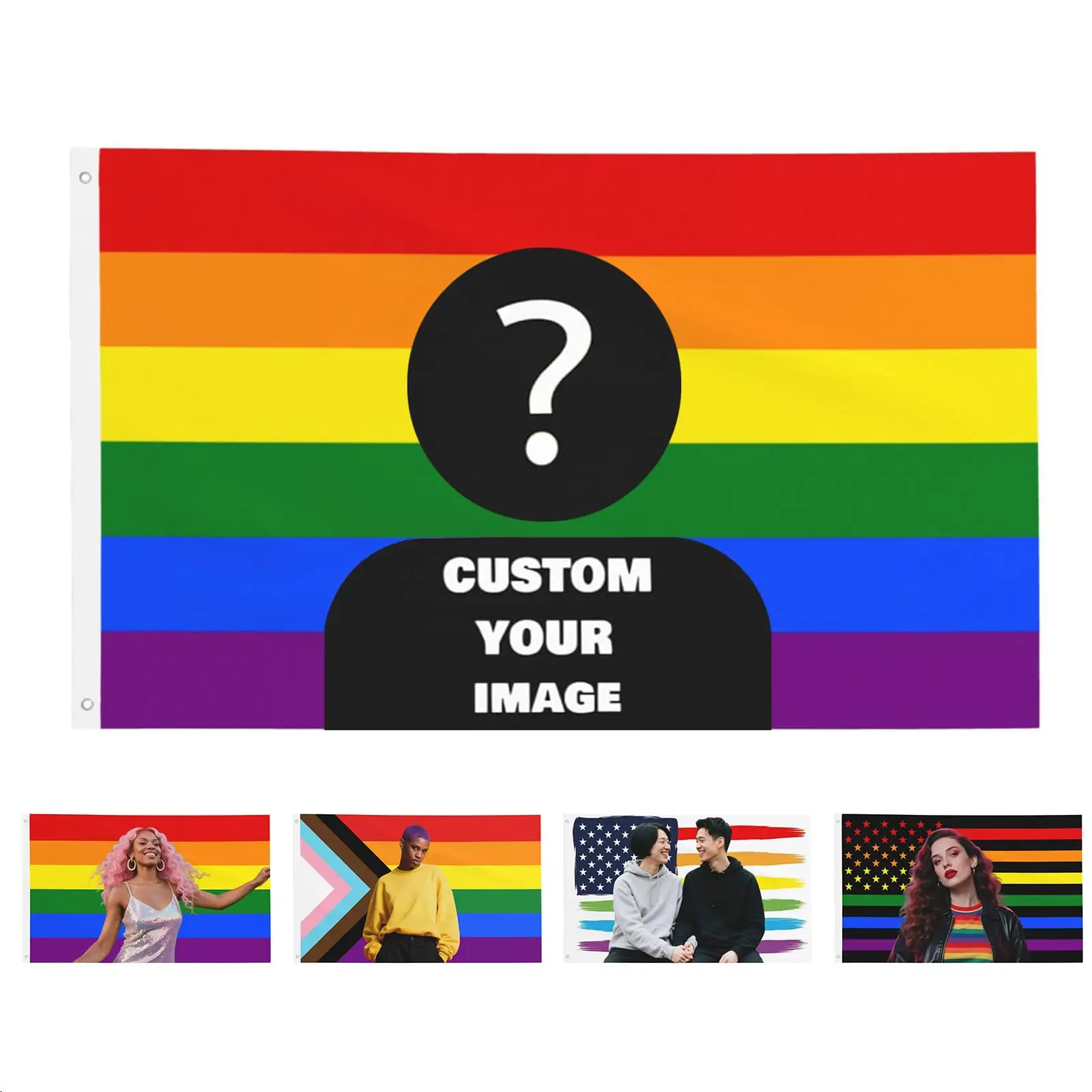 Custom Pride Flag Outdoor Personalize Print Your Own Photo Logo Customized LGBT Flags for Outside Design Your Image Funny Flags