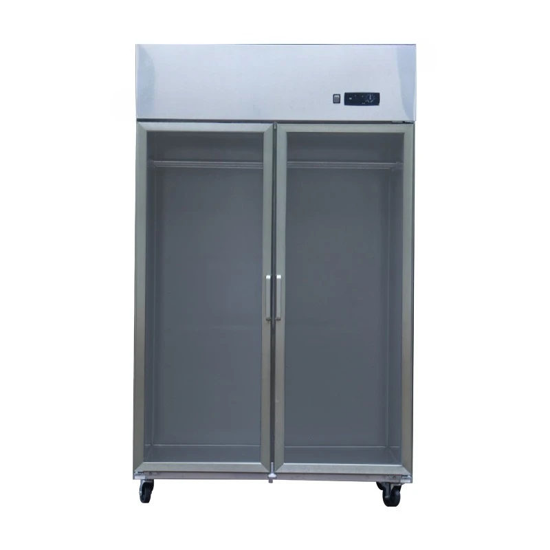 

Refrigerated cabinet double door display cabinet, freezer, commercial stainless steel glass door, fresh-keeping