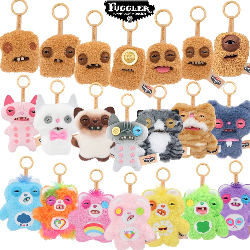 Porte-clés en peluche Fuggler, jouets en peluche Fugglers, pendentifs chat de rue Fugg, animaux en peluche, porte-clés Fugg UNGGETS, peluches, poupées, cadeaux