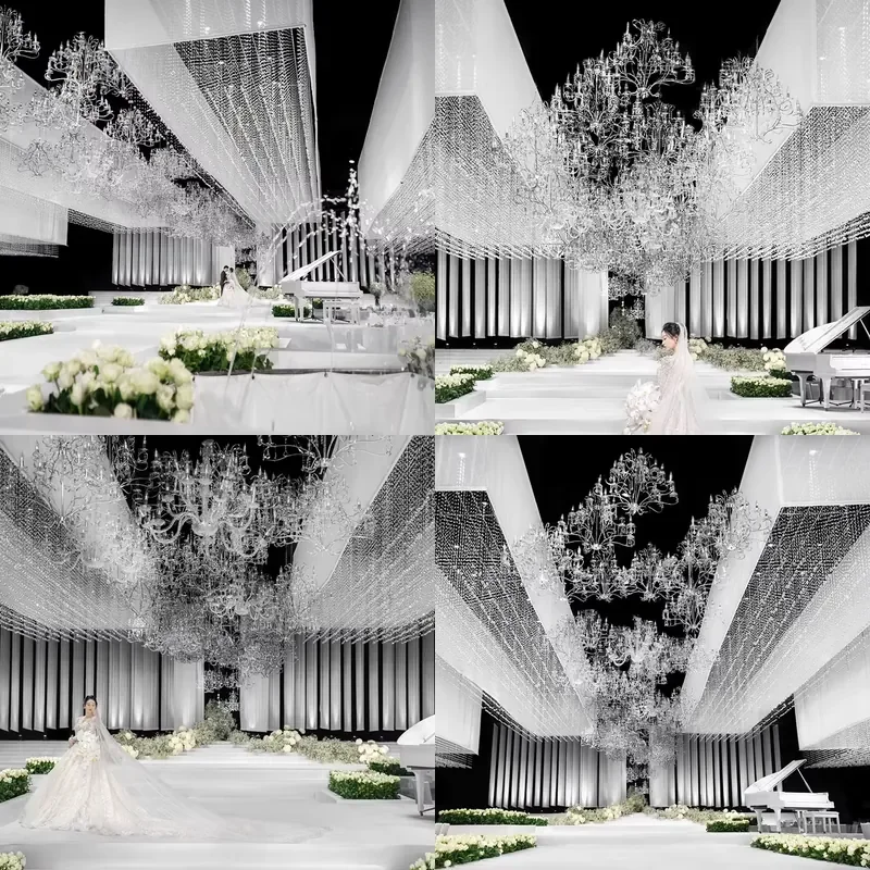 for European Design Decoration Custom Banquet Hall High End LED Wedding Lights