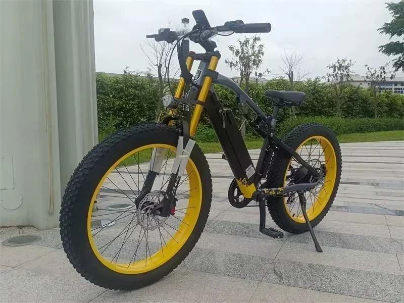 Electric Bike LANKELEISI RV700 2000W High power motor 48V16AH  Electric Bicycles 26 inch Fat Tire Full Suspension Off-Road ebike