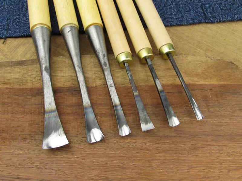 10-teiliges Holzschnitzerei-Meißel-Set, Handwerkzeuge für Wurzelschnitzerei & Holzskulptur, Grobformung & Feinbearbeitungswerkzeuge – Detail 7