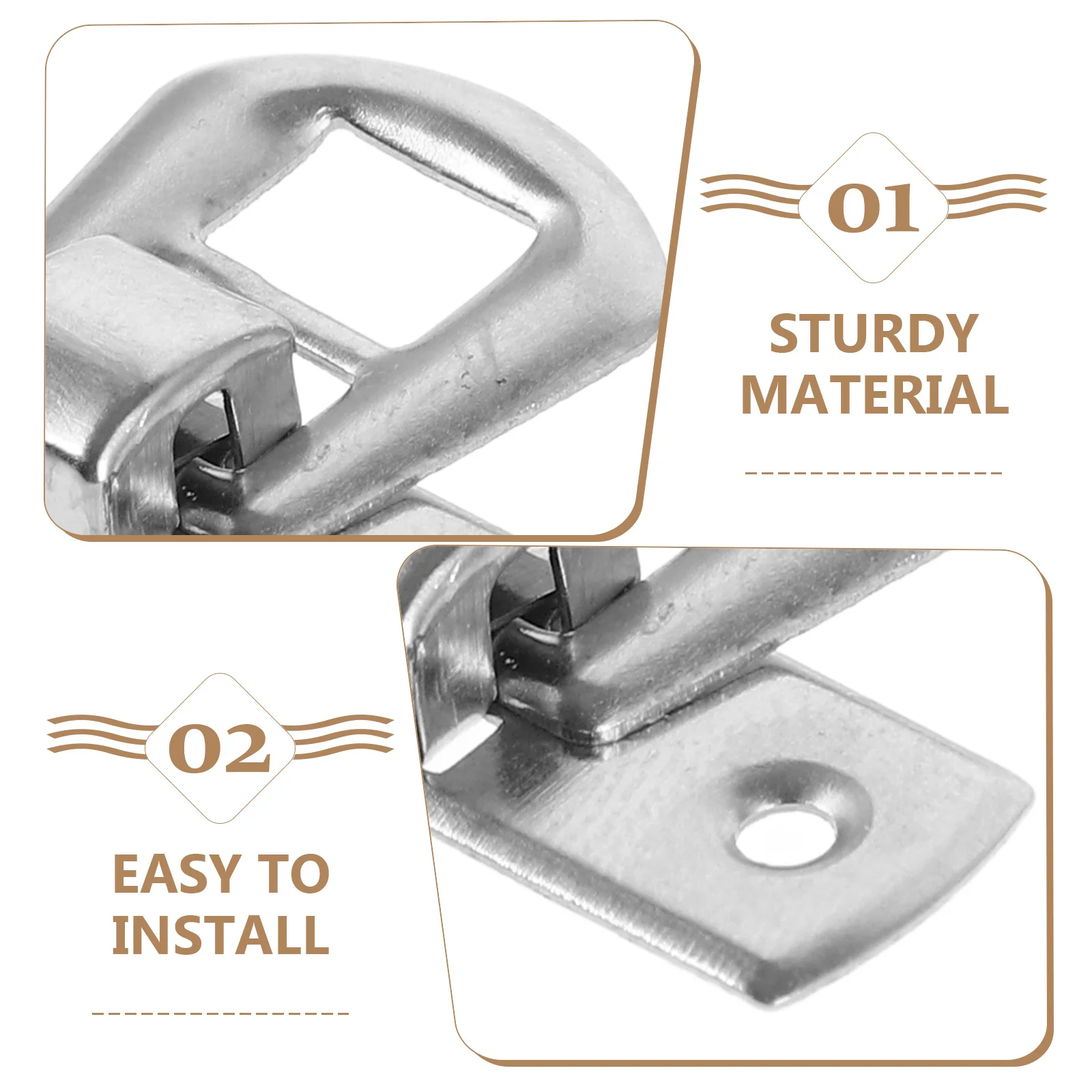 

10pcs Wooden Hasp Latch Jewelry Box Lock Metal Hasp Buckle Zinc Alloy Durable Closure For Gift Box Small Cabinet Storage