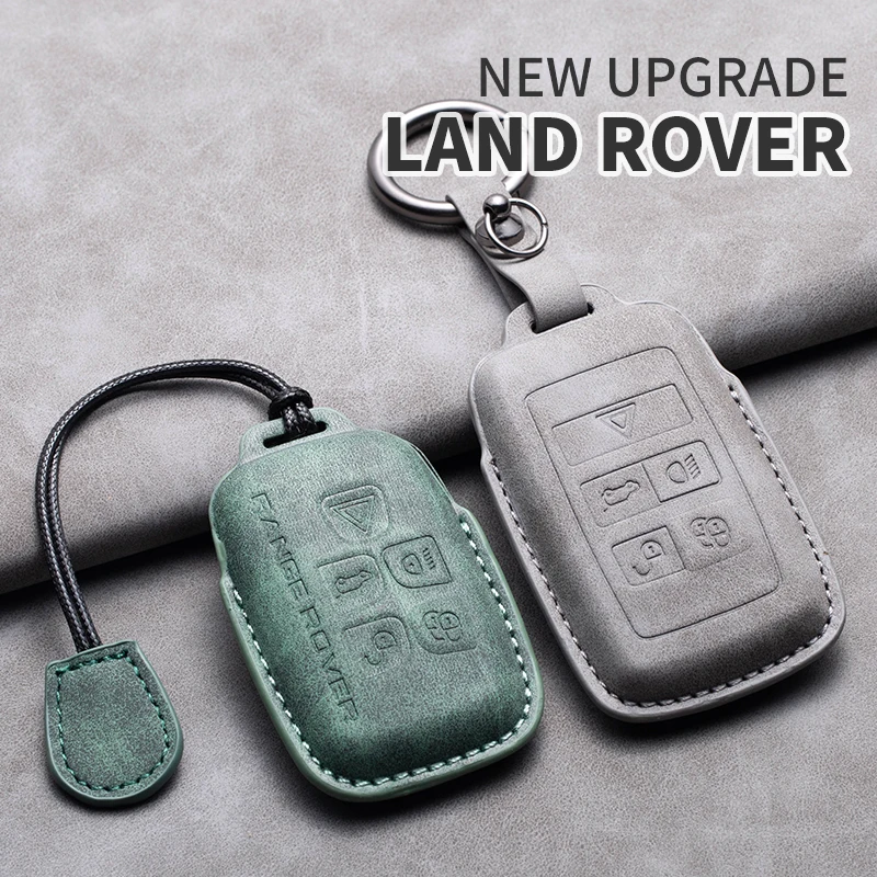 New Fashion Leather Car Key Fob Case Cover For Land Rover Discovery 3 4 Sport Freelander 2 Defender 110 Evoque For Jaguar XF XJ